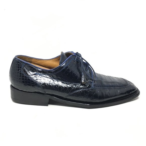 David Eden Oxfords Shoes Size 10.5 Blue Crocodile main image 10
